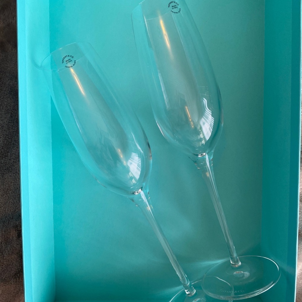 Set of Tiffany Champagne Flutes